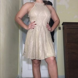 lacey beige dress size M from emarald sundae